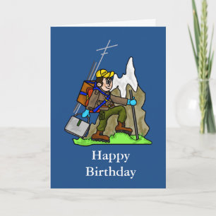 Carte d'anniversaire hors grille pour Randonnées, 