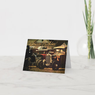 Carte d'anniversaire hot rod