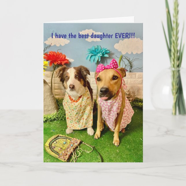 CARTE D'ANNIVERSAIRE HUMOREUSE POUR FILLE (Devant)