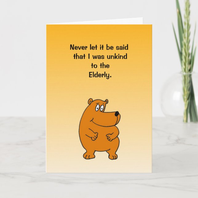 Carte d'anniversaire humoristique (Devant)