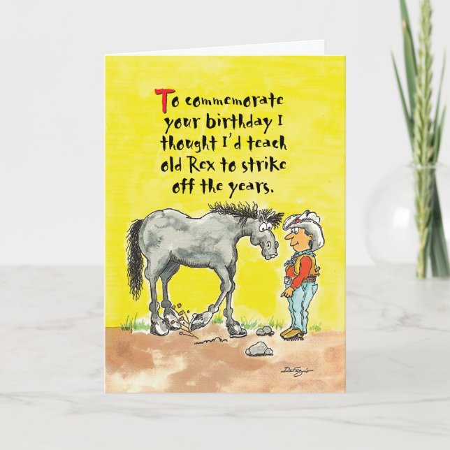 Carte d'anniversaire humoristique (Devant)