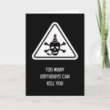 Carte d'anniversaire humoristique avec un panneau