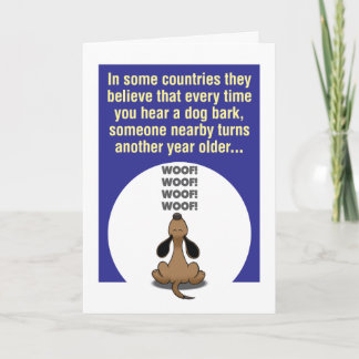 Carte d'anniversaire humoristique de chien