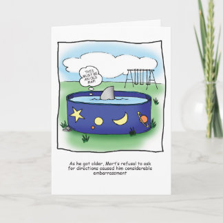 Carte d'anniversaire humoristique de requin de