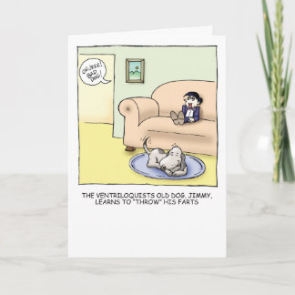 Carte d'anniversaire humoristique de vieux chien
