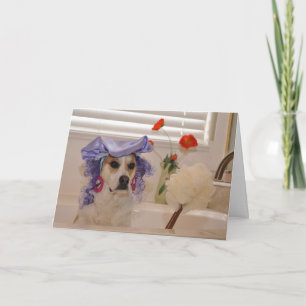 Carte d'anniversaire humoristique tardive
