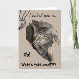 Carte d'anniversaire idiote de chat