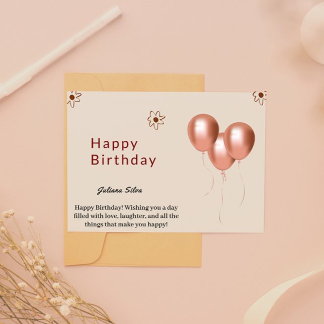 Carte d'anniversaire imprimable (Printable Happy Birthday Card)