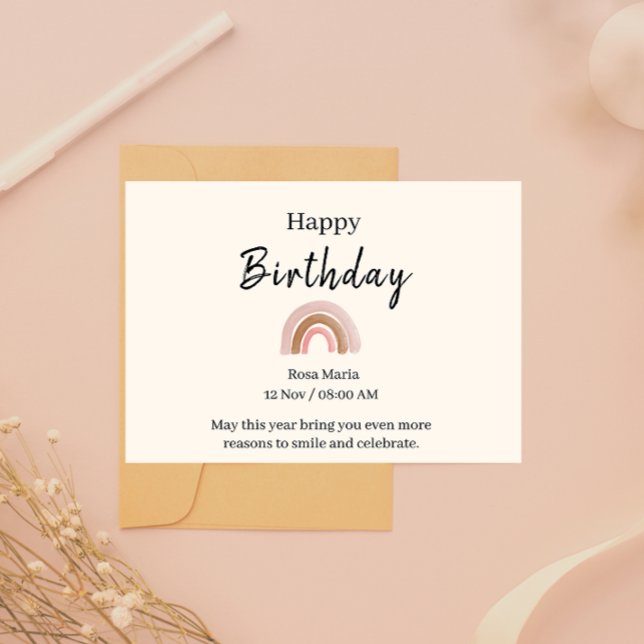 Carte d'anniversaire imprimable (Printable Happy Birthday Card)