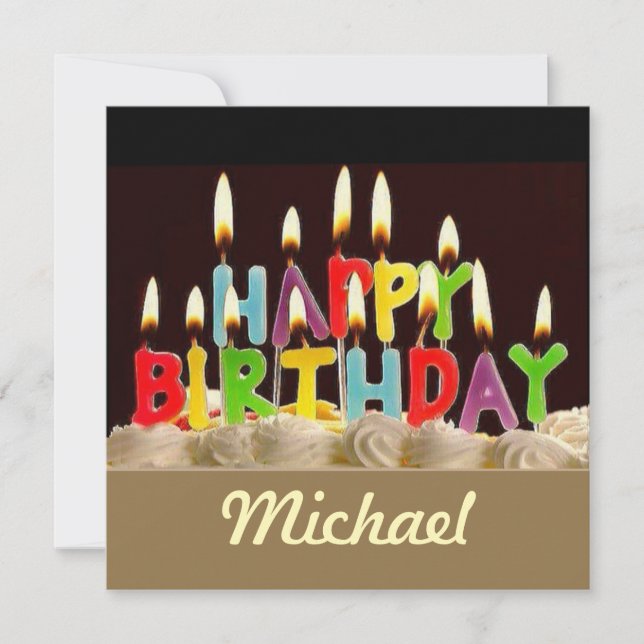 CARTE D'ANNIVERSAIRE IMPRIMÉE DE HAUTE DÉFINITION (Devant)
