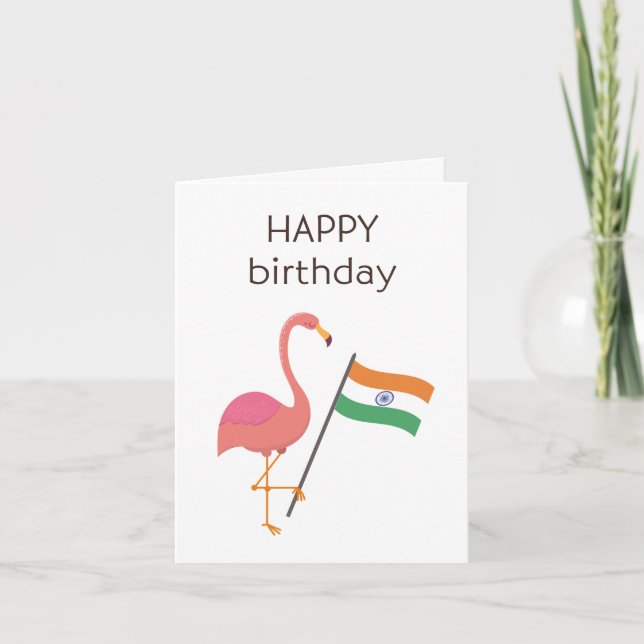 Carte d'anniversaire indienne (Devant)