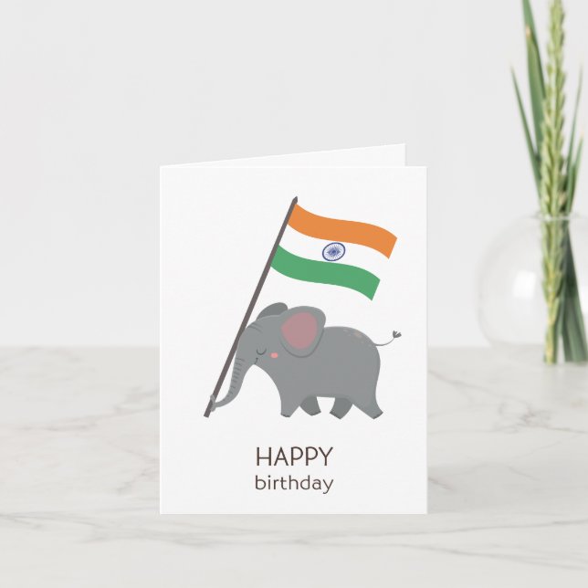 Carte d'anniversaire indienne (Devant)