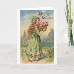 Carte d'anniversaire irlandaise victorienne de