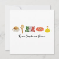 Carte d'Anniversaire Italienne Heureuse, Carte Buo