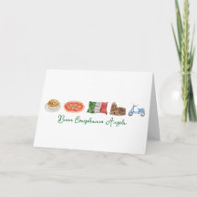 Carte d'anniversaire italienne joyeuse, Buon Compl
