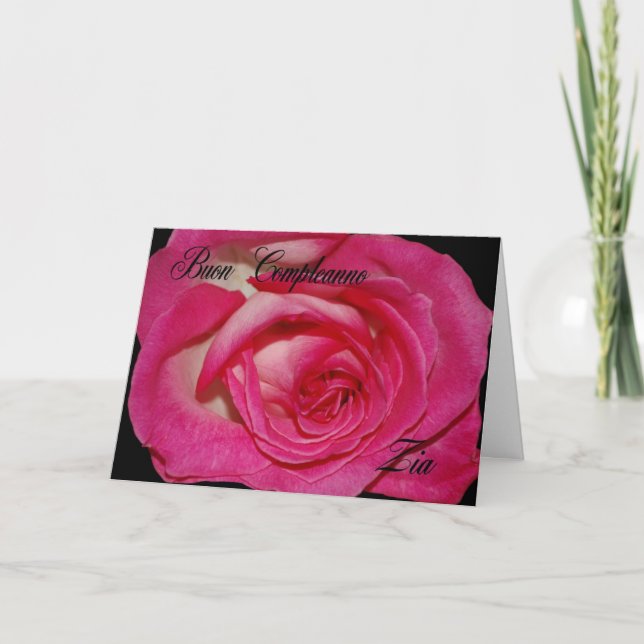 Carte d'anniversaire italienne pour la tante (Devant)