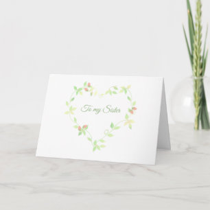 Carte d'anniversaire Ivy Heart Sister