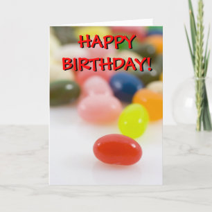 Carte d'anniversaire Jelly Bean Macro