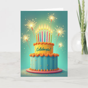 Carte d'anniversaire Joie Saupoudrée