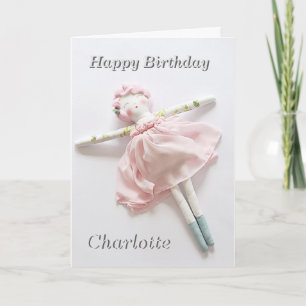 Carte d'anniversaire - Jouet doux Ballerina