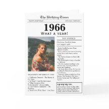 Carte d'anniversaire Journal 1966