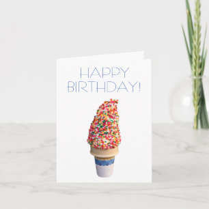 Carte d'anniversaire joyeuse à la crème glacée