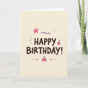 Carte d'anniversaire Joyeuse Cerise
