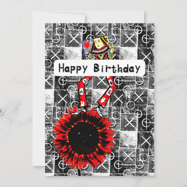 Carte d'anniversaire joyeuse de la reine de danse (Devant)