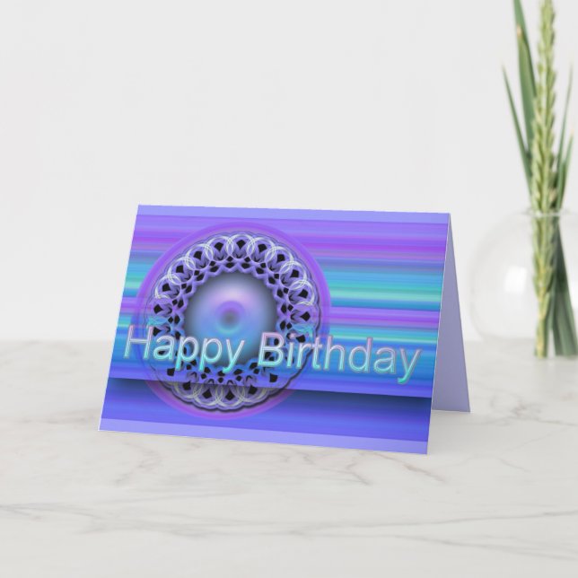 Carte d'anniversaire joyeuse de Mandala (Devant)