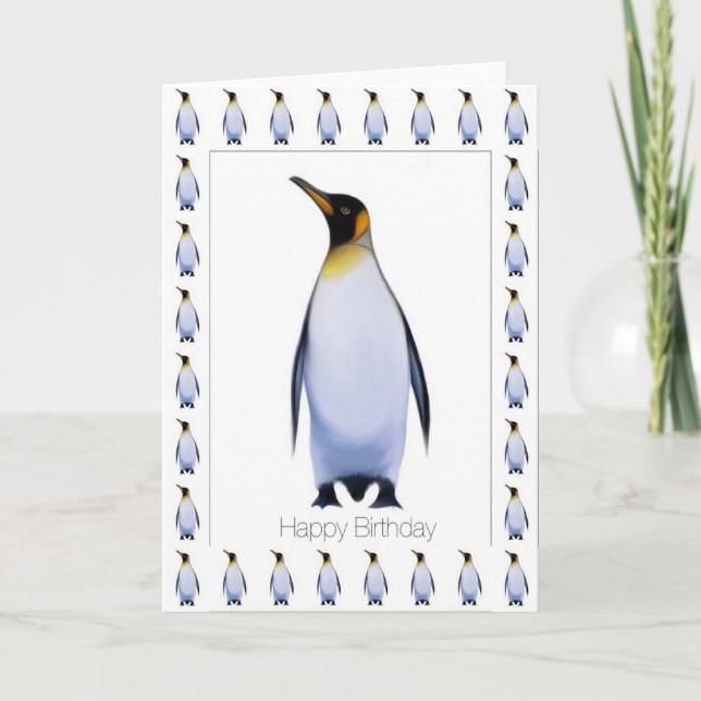 Carte d'anniversaire joyeuse de Penguin (Devant)