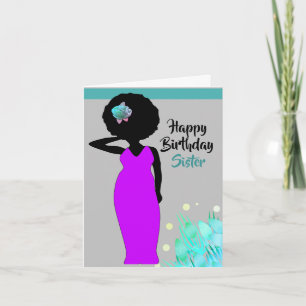 Carte d'anniversaire joyeuse de Soeur Africaine Am
