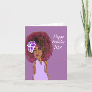 Carte d'anniversaire joyeuse de Soeur Africaine Am