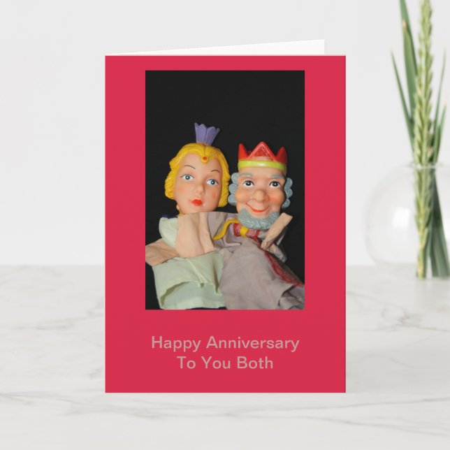 Carte d'anniversaire joyeuse du roi et de la reine (Devant)