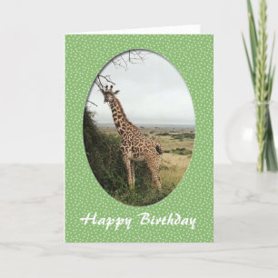 Carte d'anniversaire joyeuse Giraffe