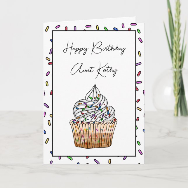 Carte d'anniversaire joyeuse personnalisée pour un (Devant)