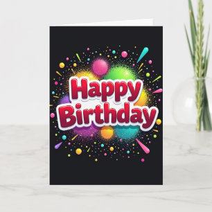 Carte d'anniversaire Joyeuse Poudre