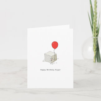 Carte d'anniversaire, joyeux anniversaire sucre, j