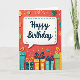Carte d'anniversaire Joyeux Cadeaux