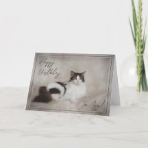 Carte d'anniversaire "Joyeux chat d'anniversaire"