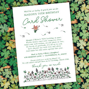 Carte d'anniversaire jubilé Fleurs sauvages chance