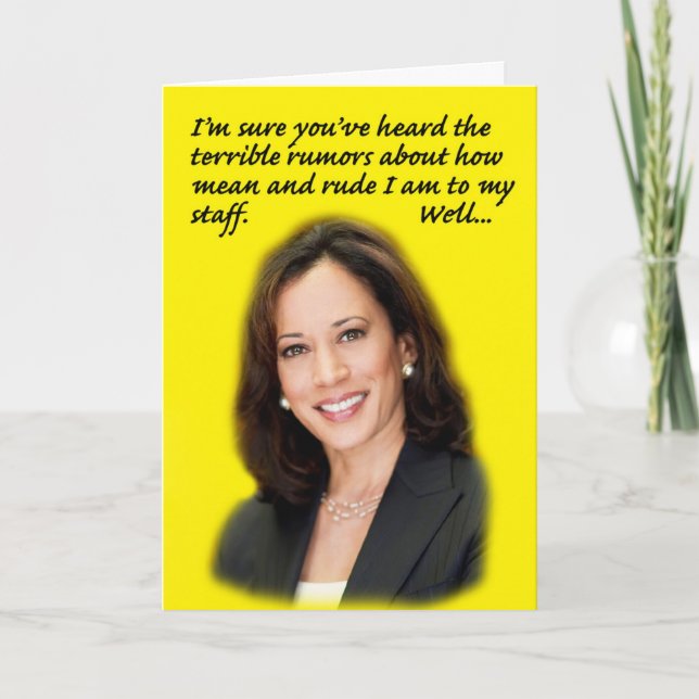 Carte d'anniversaire Kamala Harris (Devant)