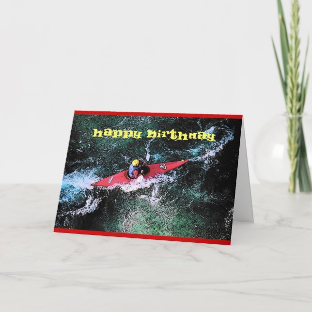 Carte d'anniversaire Kayaker (Devant)