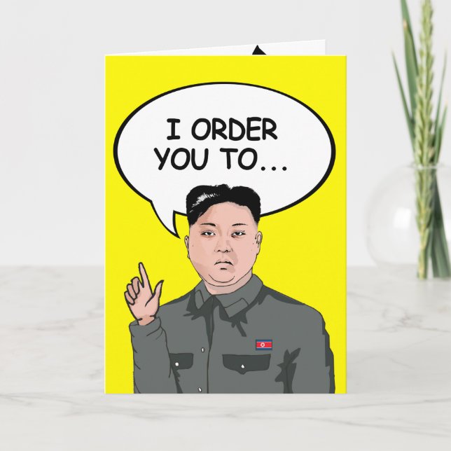 Carte d'anniversaire Kim Jong Un (Devant)