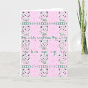 Carte d'anniversaire Kittenfrog
