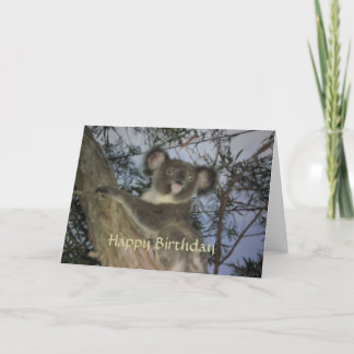 Carte d'anniversaire Koala