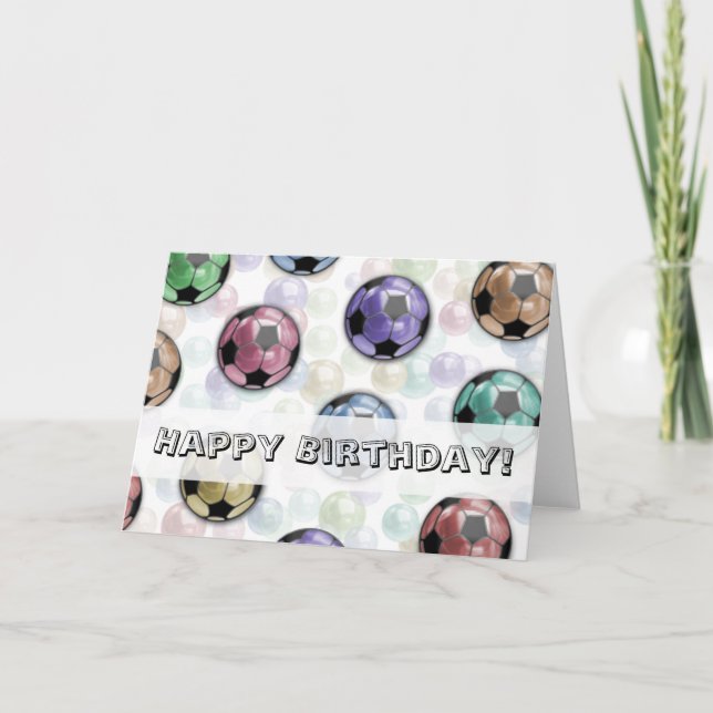 Carte d'anniversaire (le football) (Devant)