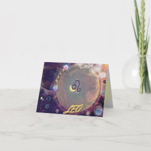 Carte d'anniversaire Leo Horoscope