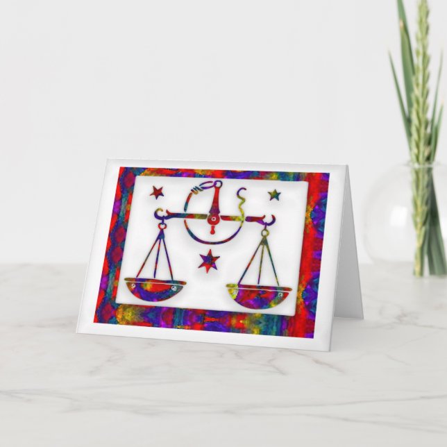 Carte d'anniversaire Libra (Devant)