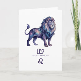 Carte d'anniversaire Lion