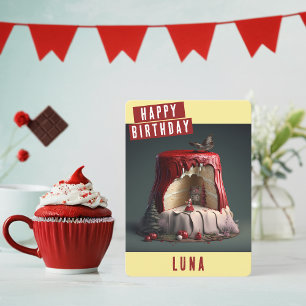 Carte d'anniversaire Little Red Riding Hotte